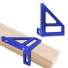 3D Multi-Angle Woodworking Ruler, 45°/90° Aluminum Alloy Woodworking Square Protractor,