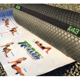 Travel Roller® Deluxe Foam Roller *BLACK* With Free Online Instructional Videos & Poster, Original (12.5" x 4.3")