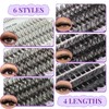 Fluffy Individual Eyelashes Cluster Lashes Russian D Curl Lash Clusters