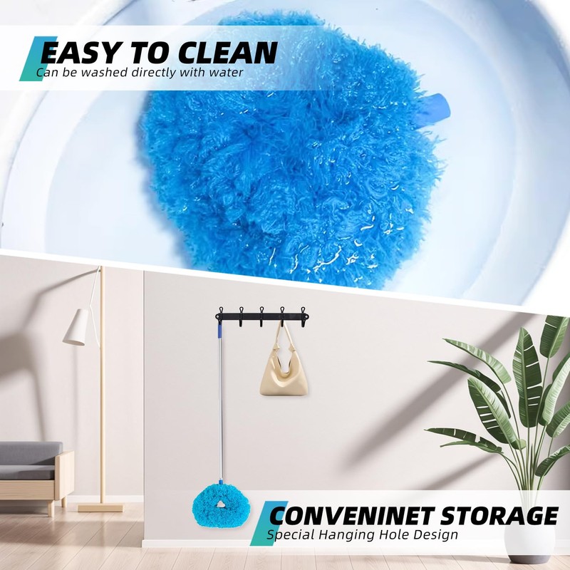 DRQ Ceiling Fan Cleaner Duster, 2 Pack Reusable Microfiber Duster
