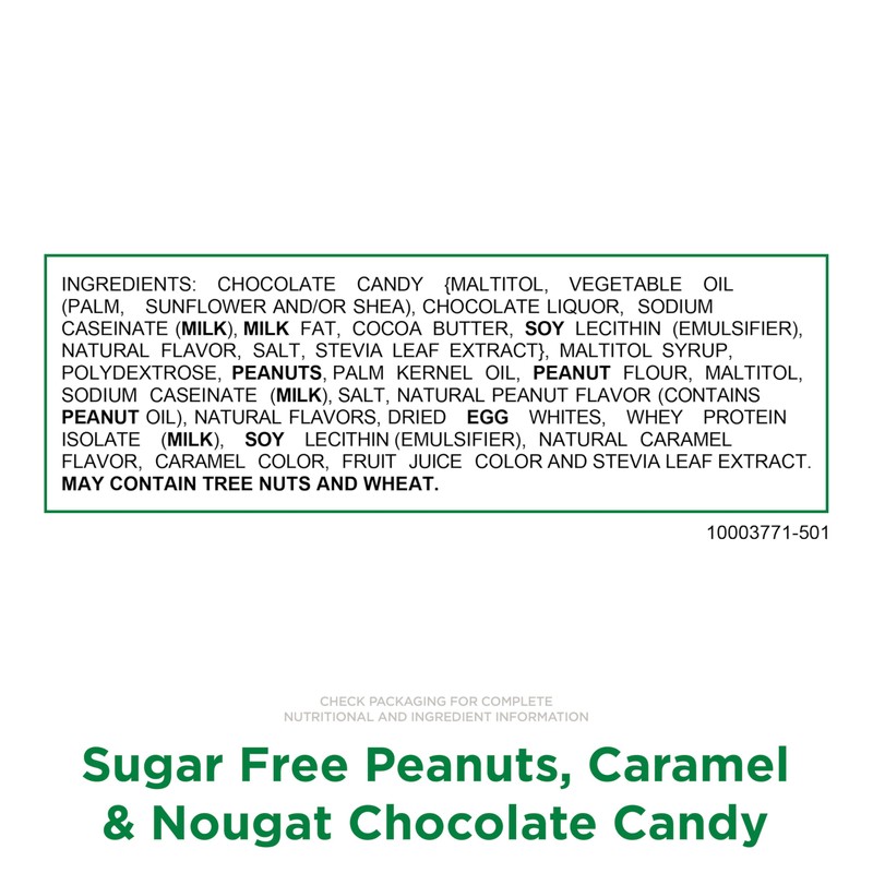 RUSSELL STOVER Sugar Free Peanut, Caramel & Nougat Chocolate Candy,