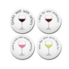Funny Wine Coasters - 4 Piece Neoprene Coaster Set -