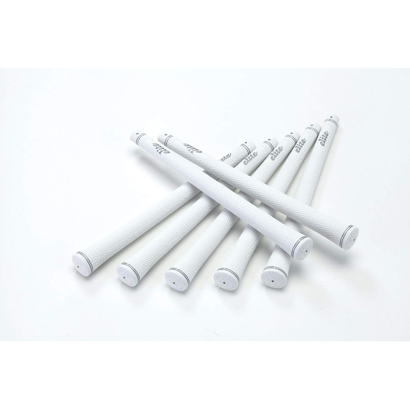 elitegrips SX38 Golf Grips, Set of 7, Silver White with