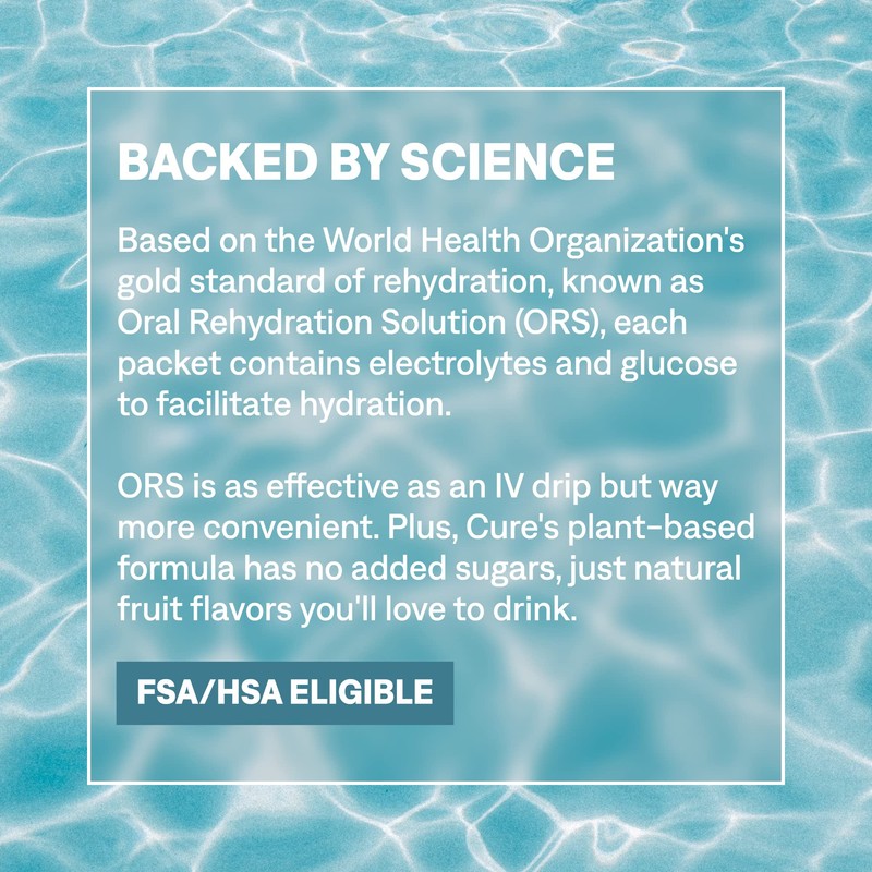 Cure Hydration | Plant-Based Electrolyte Drink Mix | No Added