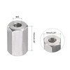 sourcing map M3 x 0.5-Pitch 10mm Length 304 Stainless Steel