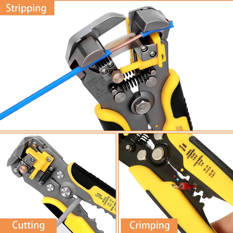 Automatic Wire Stripper, 3 in 1 Wire Cutter Crimping Tool