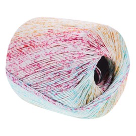 TEHAUX Cotton Yarn for Crocheting Knitting 133m Gradient Yarn Thicken Thread DIY Scarf Hat Shawl Blanket Craft