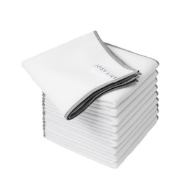 ROSY LILY Microfiber Cleaning Cloth [Shoe Cleaning, Kitchen, Cleaning Cloths, 10 Pieces, White] Size 12.6 x 12.6 inches (32 x 32 cm)
