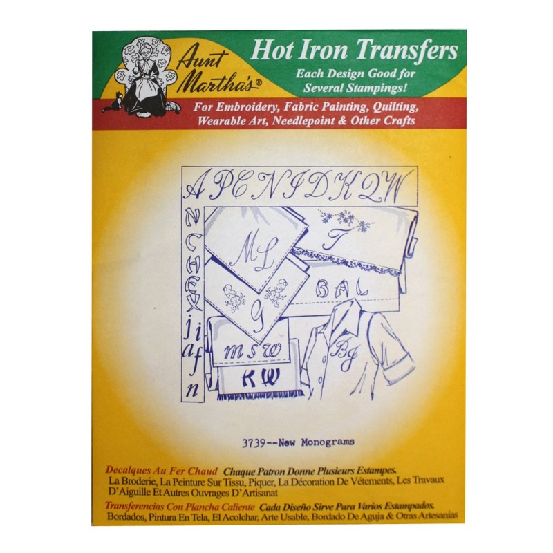 Aunt Martha's Iron On Transfer Patterns for Stitching, Embroidery or