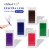 ANNAFRIS Eyelash Extensions, Colourful Easy Fan Lashes, Blue, 0.10 C,