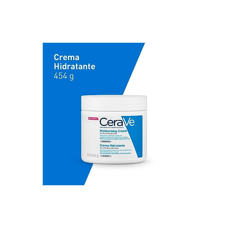 CeraVe Crema Hidratante Facial y Corporal para Piel Seca 454g