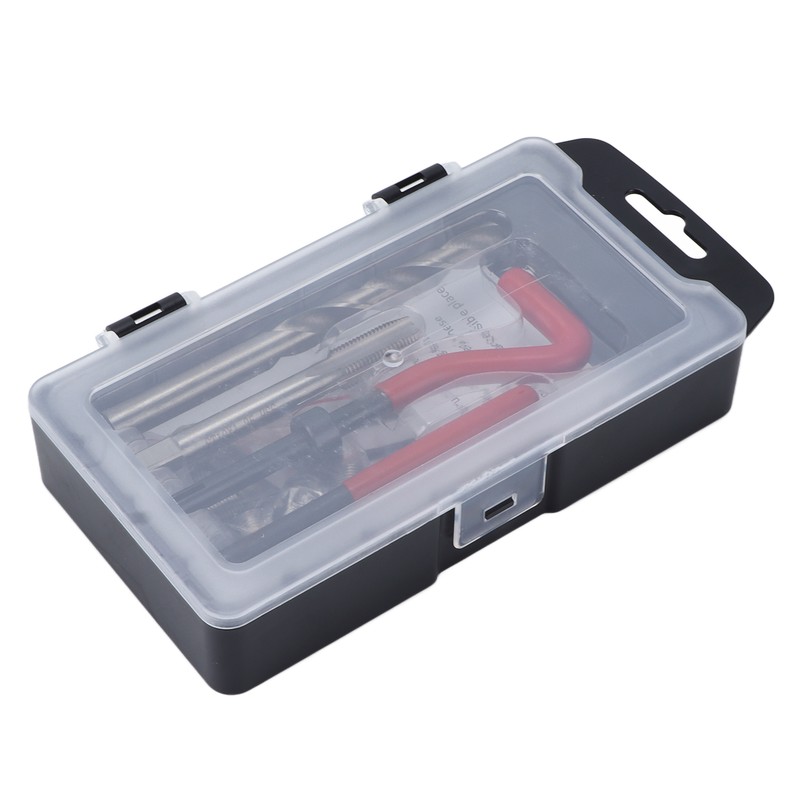 15 Pcs Thread Repair Tool Kit M10x1.25mm Metal Threaded Inserts