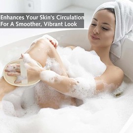 2 Stück natürliche Loofah Schwamm exfolierende Körperscrubber, umweltfreundliche und biologisch abbaubare Dusche Luffa Schwamm, Loofah für Frauen und Männer