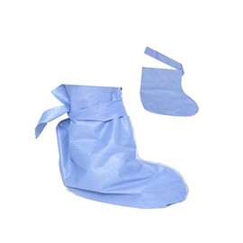 Bota Desechable Sin Plantilla Color Azul Con 25 Pares Unisex