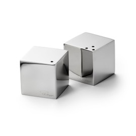PHILIPPI CUBE Salt and Pepper Shaker Set, 2 Pieces, Modern Design, Stainless Steel