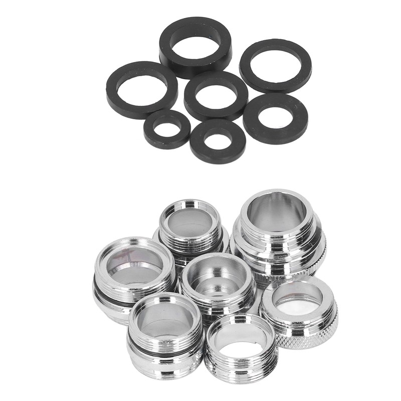7Pcs/Set Male Female Faucet Adapter Kit with Gasket Brass Aerator