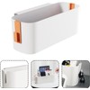 ARCPNRT Hanging Bed Organiser, Bed Organiser with Hooks, Orange Hanging