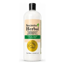 Acondicionador Anticaída Secreto Herbal 1L Cola de Caballo y Jalea Real Crecimiento Capilar Fortalece e Hidrata el Cabello Ideal para Cabello Seco y  