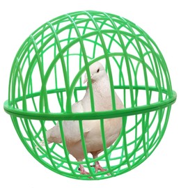 CalorMixs 7.8" Ball-Shaped Movable Pigeon Chick Coop, Little Rabbit Duck Guinea Pig Safe Walking Net,Preventing Dog Bites, Predation by Eagles Wolves Cats Eagles, Pet Safety Cage