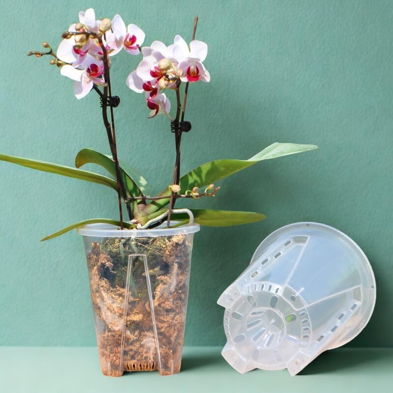 Clear Plastic Orchid Pot – 4" or 5" Diameter Air