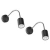 ledscom.de Waika Reading Light with Gooseneck and Switch Matte Black