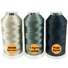 New brothread Set of 3 Various Grey Colours Polyester Machine