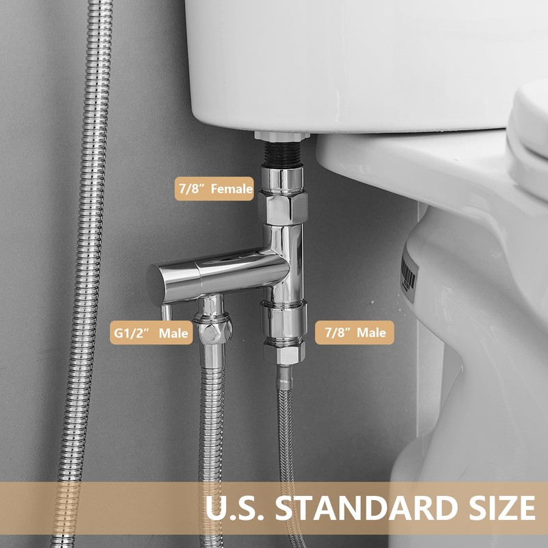 BATHLAVISH All Brass Bidet Sprayer Set for Toilets, Wall or