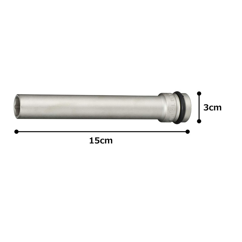 TONE 4NV-14L150 Ultra Long Socket for Impacts, 0.5 inch (12.7