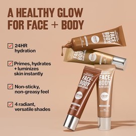 Revlon ColorStay - Loción para rostro y cuerpo resplandeciente, hidratante de brillo hidratante, hidratación 24 horas, brillo luminoso iluminador, 130