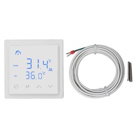 Electric Underfloor Heating Thermostat LED Display High Accuracy Anti False Contact Temperature Controller 16A AC85V‑250V