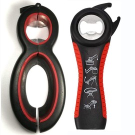 2 Pack Jar Opener Bottle Opener & Can Opener Multifunction Opener for Weak Hands,Arthritis Seniors,Elderly,Women,Seniors Kitchen Tool Set