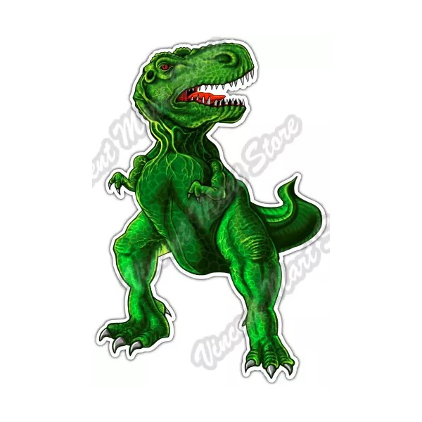 Muscular T-Rex Dinosaur Tyrannosaurus Rex Car Bumper Vinyl Sticker Decal