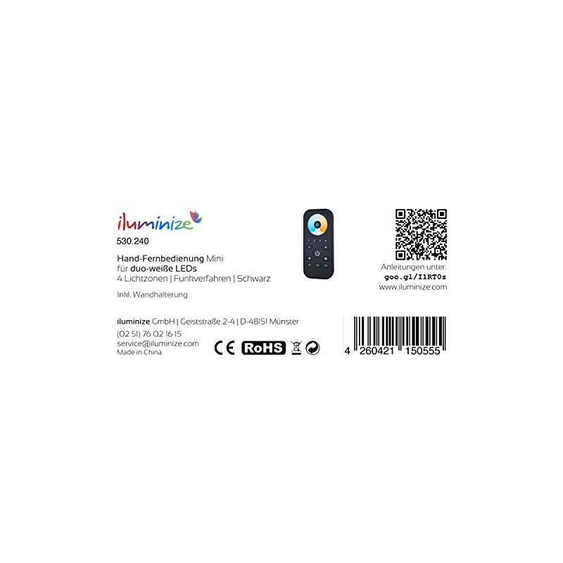 Convenient: Remote Control 3 Light Scenes | Black Mini Duo