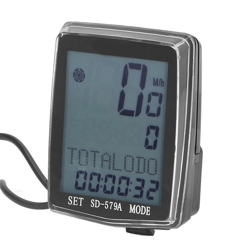 Bike Computer Wired Waterproof Bicycle Odometer Speedometer with Backlight Display