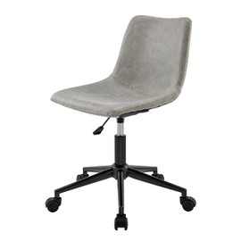 npd furniture and more Clarke PU Swivel Office Chair, Vintage Mist Gray