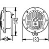 Hella 3CA 004 811-001 Horn Housing, 12 V, Black