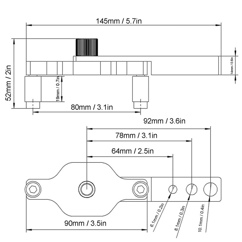 14PCS Drilling Positioner Aluminum Alloy Self Centering Doweling Jig with