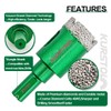 Porcelain Tile Diamond Drill Bits - 2pcs 1-1/2"/38mm Dry Diamond
