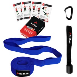 RED RAB Fitness Bands Fabric with Training Cards - Gymnastics Band with Loops - 245 cm Long - Resistance Bands & Resistance Bands Strength Training - Fitness Band, Resistance Band, Resistance Band