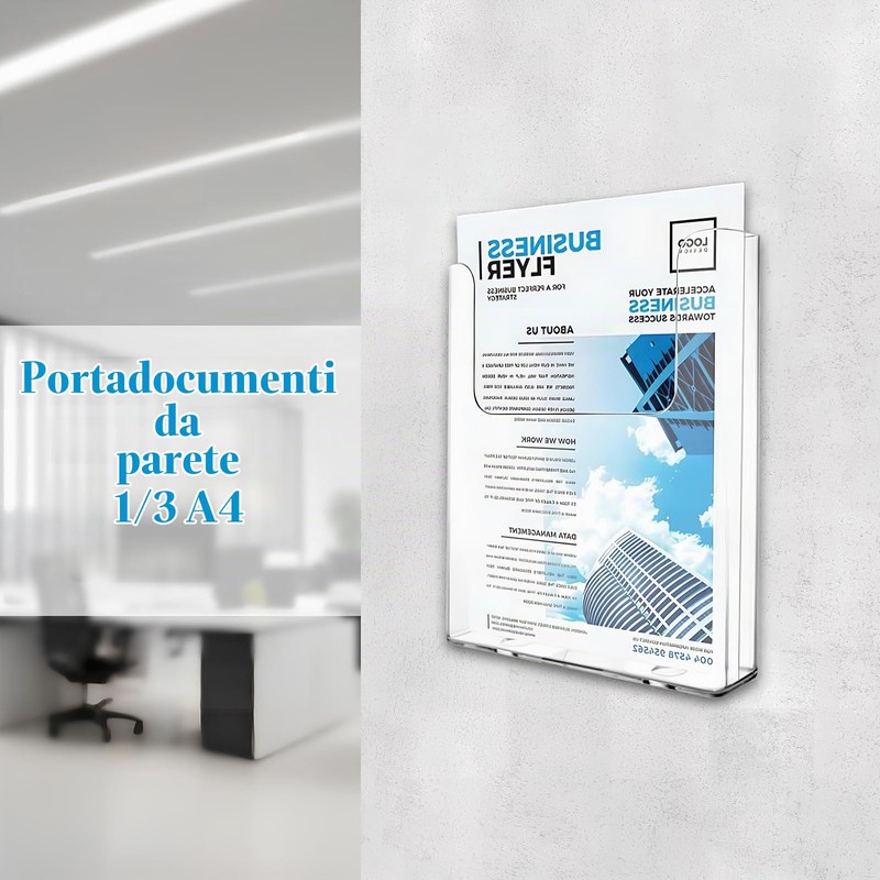 GAESHOW 5PZ Porta Volantini da Parete Formato A6, Portadocumenti a