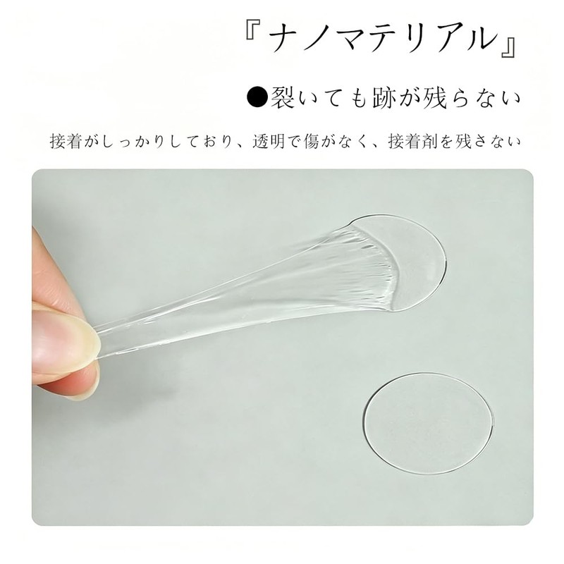 ZHSHXNGY 透明両面テープ 丸型 はがせる両面テープ 直径3cm 厚さ0.8mm 60個