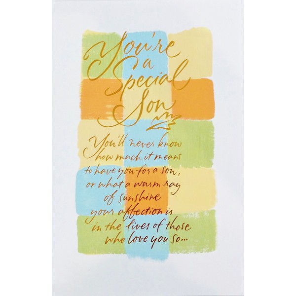 You're A Special Son - Happy Birthday Greeting Card - "You're the kind of son all parents wish for, but only the luckiest ones have!"