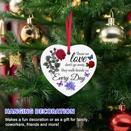 Christmas Ornaments Sympathy Grief Gift Memorial Gifts Memorial Ornament Decorations Memorial Keepsake In Memory of Family Friends Gifts Loss of Mom Dad Bereavement Gift Remembrance Keepsake Gift