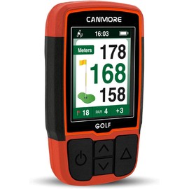 CANMORE Handheld Golf GPS HG200 - Water Resistant Full-Color Display with 41,000+ Essential Golf Course Data and Score Sheet - Free Courses Worldwide and Growing (Orange)