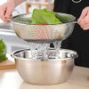 Stainless Steel Colander,Metal Colander with Handle, Micro-Perforated Kitchen Colander Strainer