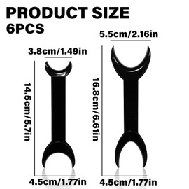 NILLOS Dental Cheek Retractor, 6 PCS Double Head Mouth Opener for Dental Orthodontic Tool (2 Sizes)