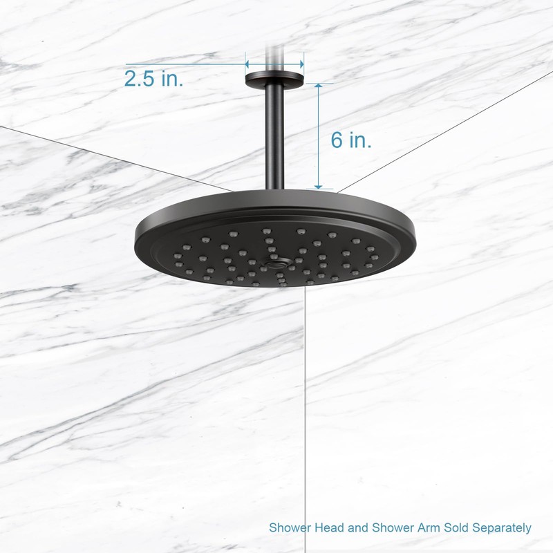 OFFO Shower Arm with Flange Ceiling Mount Replacement Rain Shower