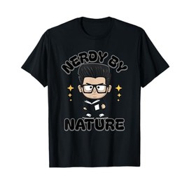Nerdy by Nature Chibi Design - Cute Book Lover T-Shirt