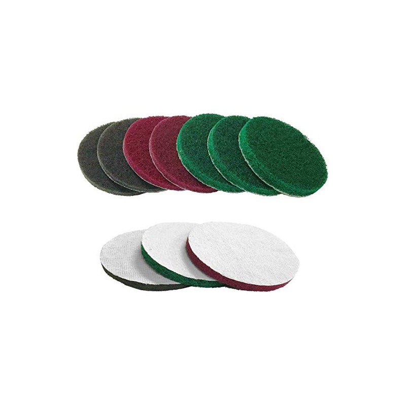 Utoolmart 5inch Replacement Scrubbing Pads 240 Grit Disc Flocking Round