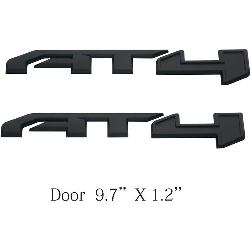 AT4 Badge Emblems 3-Piece in Black for 2021-2023 GMC Yukon,